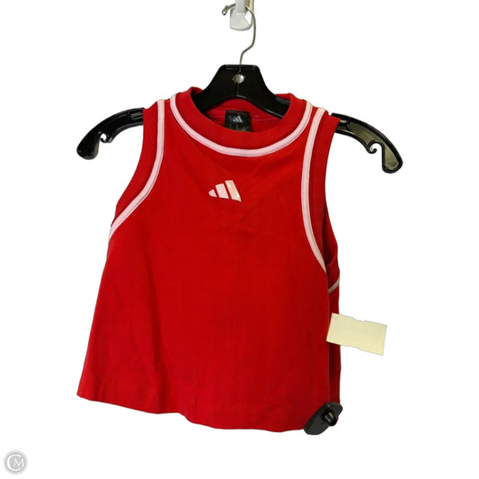 Athletic Tank Top By Adidas In Red, Size: S
