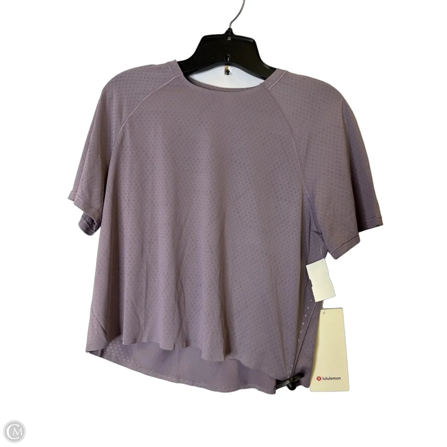 Athletic Top Short Sleeve By Lululemon In Purple, Size: 6
