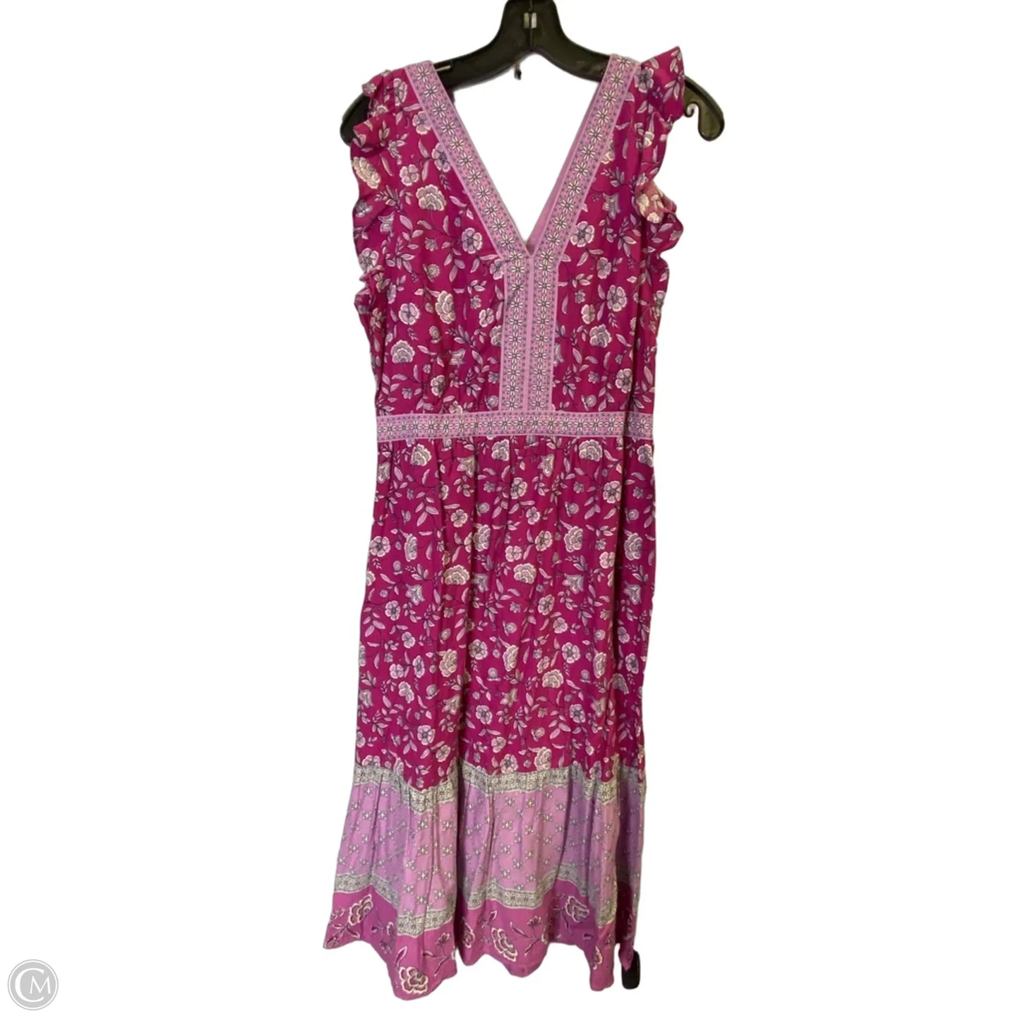 Dress Casual Midi By Loft In Purple, Size: 4