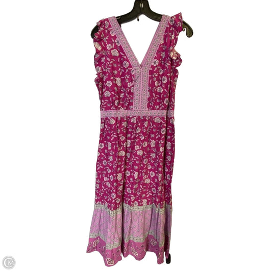 Dress Casual Midi By Loft In Purple, Size: 4