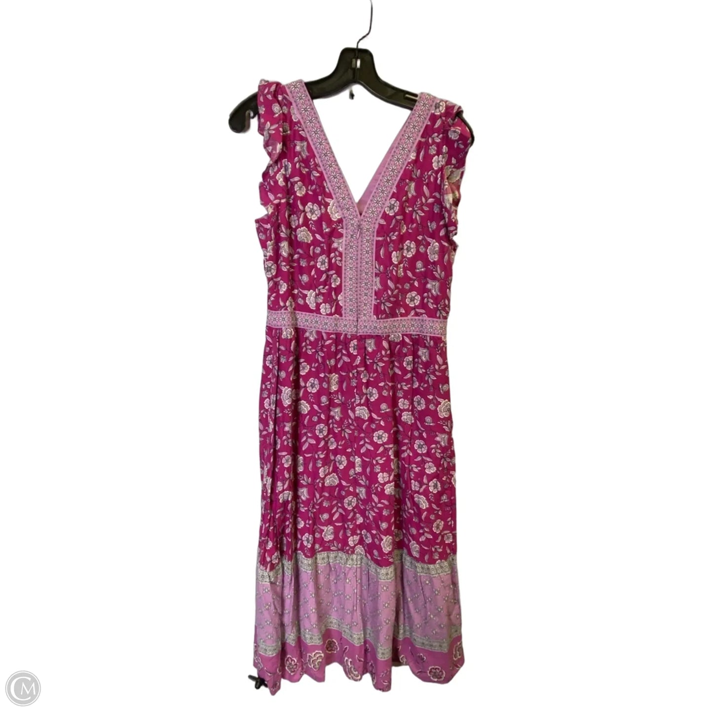 Dress Casual Midi By Loft In Purple, Size: 4