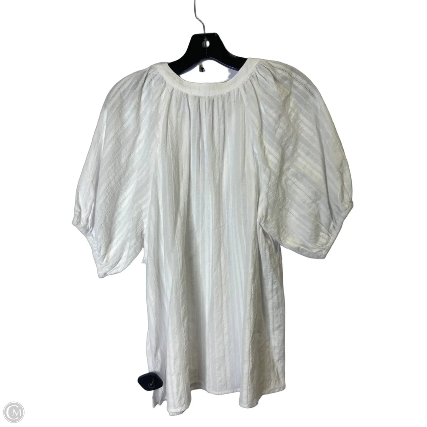 Top Short Sleeve By Loft In Ivory, Size: L