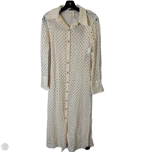 Dress Casual Midi By Zara In Cream, Size: Xs
