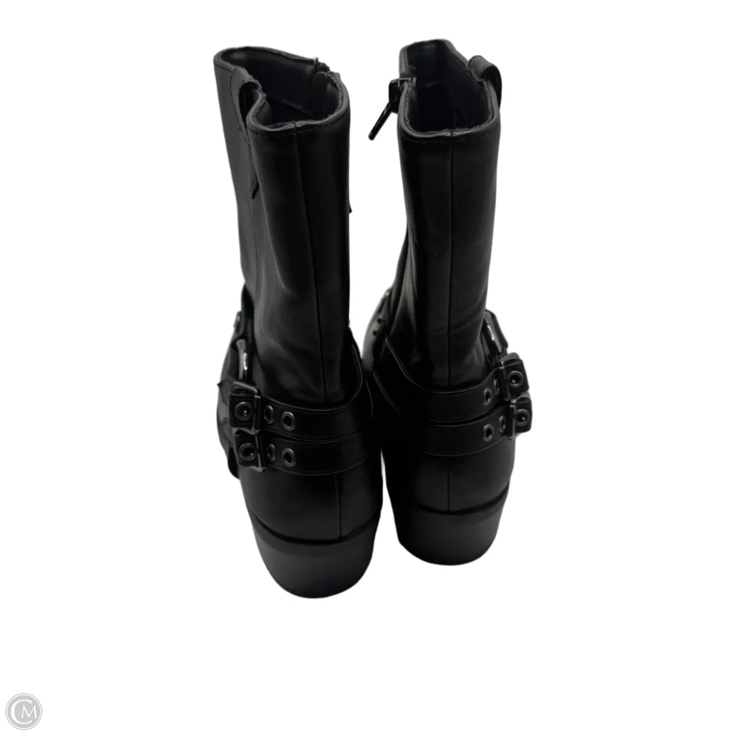 Boots Ankle Flats By Clothes Mentor In Black, Size: 8