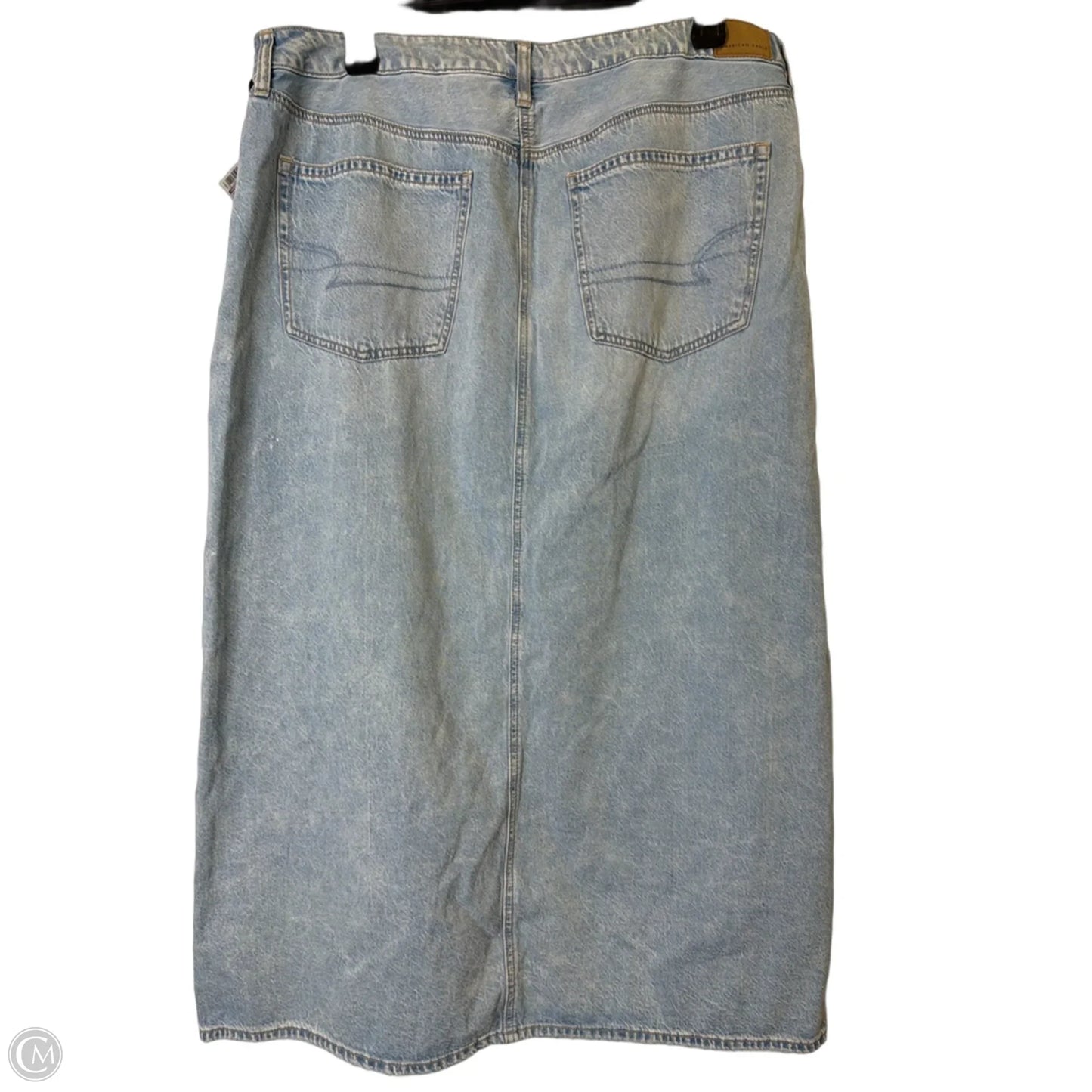 Skirt Midi By American Eagle In Blue Denim, Size: 18