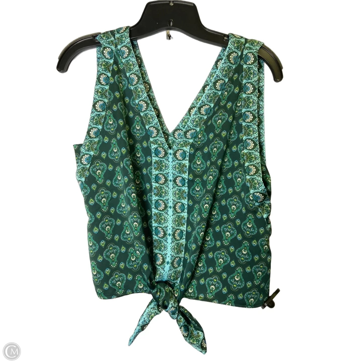 Top Sleeveless By Loft In Green, Size: S