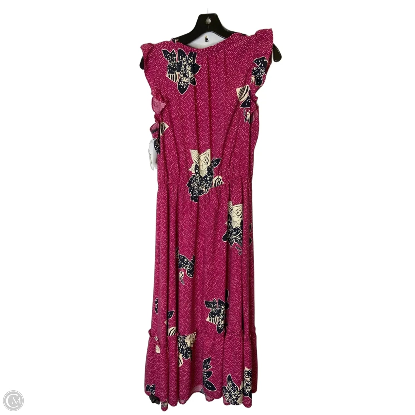Dress Casual Midi By Loft In Pink, Size: L