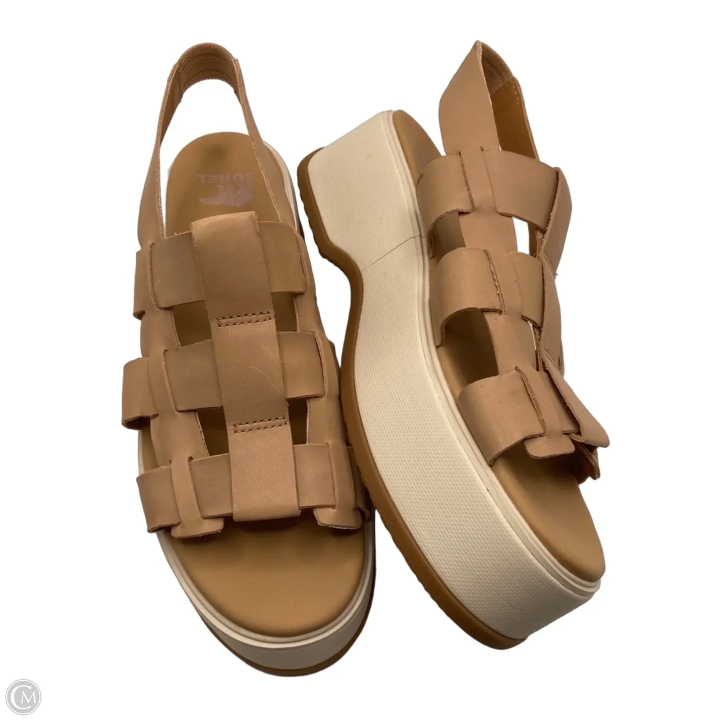 Sandals Heels Platform By Sorel In Cream, Size: 8.5
