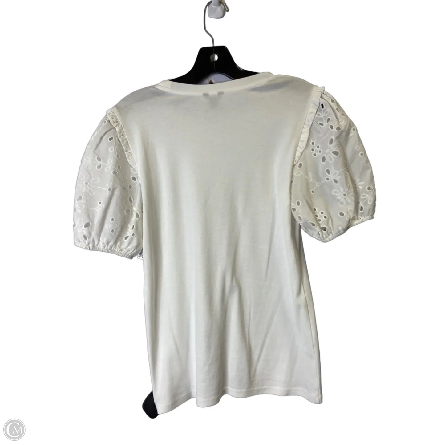 Top Short Sleeve By Ann Taylor In White, Size: S