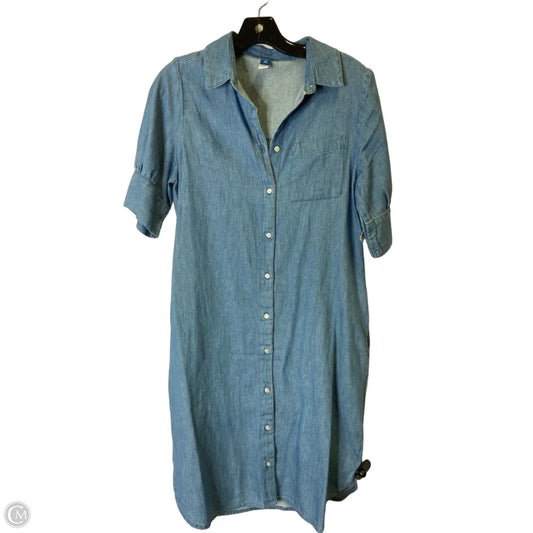 Dress Casual Midi By Old Navy In Blue Denim, Size: Xs