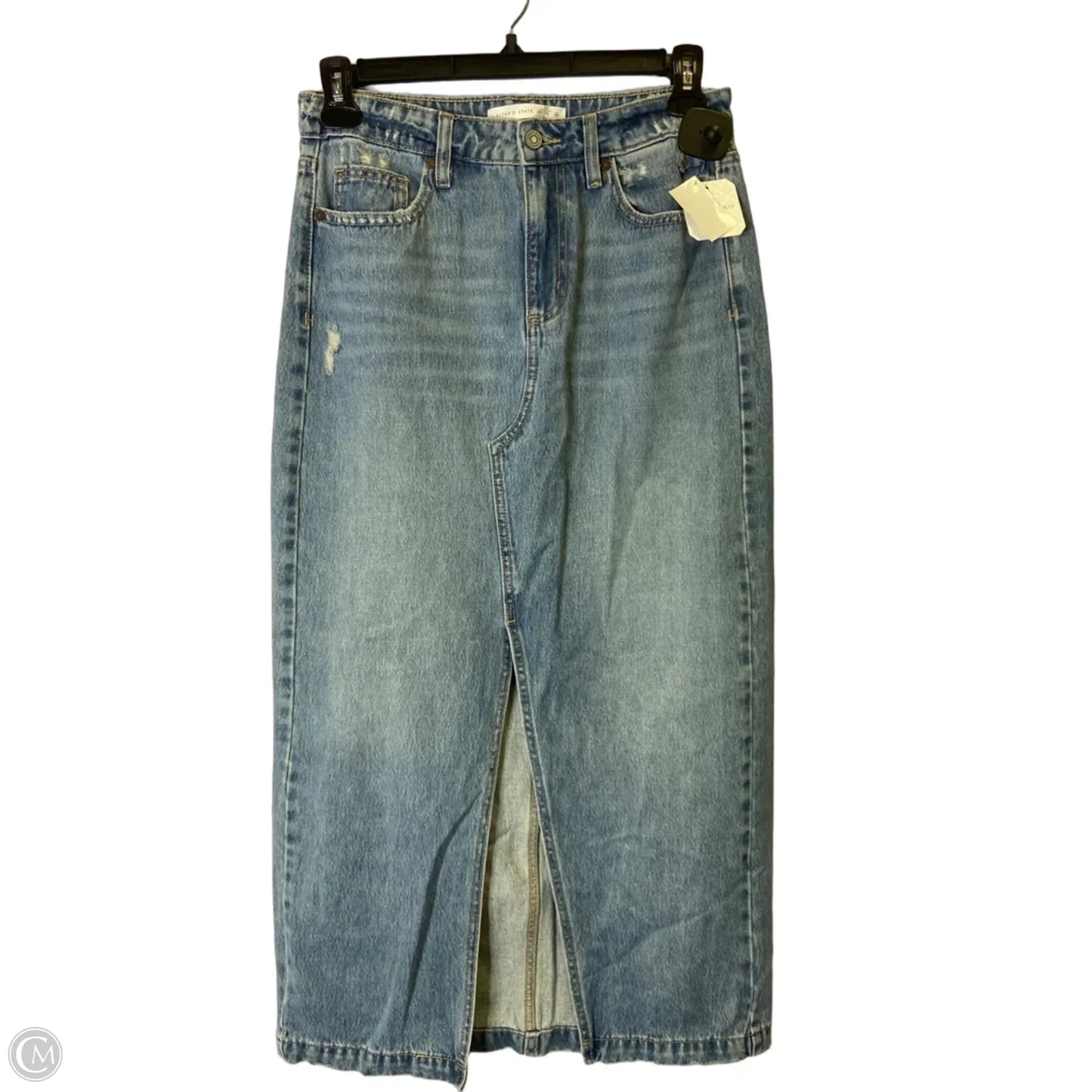 Skirt Midi By Altard State In Blue Denim, Size: M