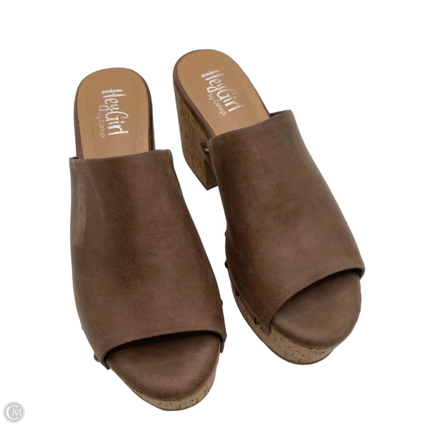 Shoes Heels Block By Corkys In Brown, Size: 8