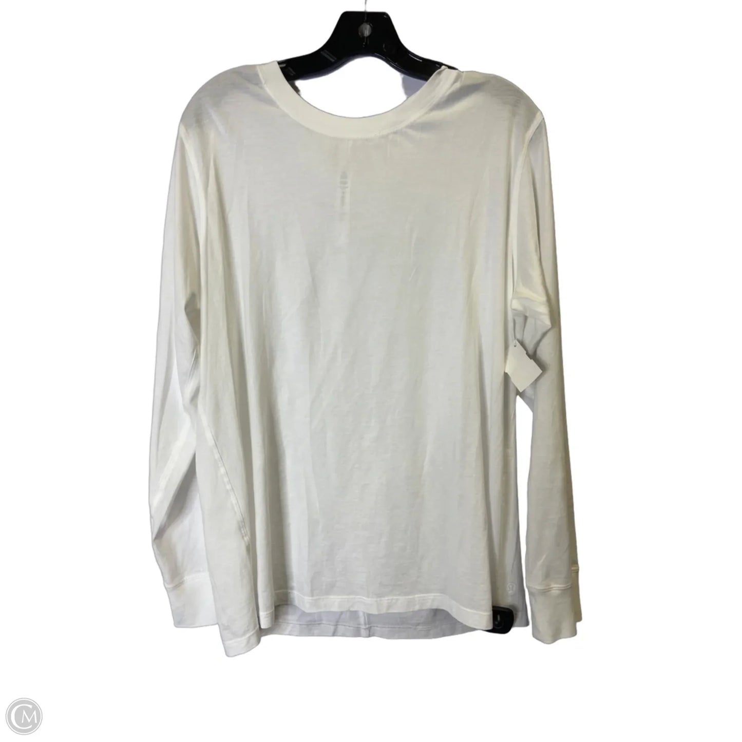 Athletic Top Long Sleeve Crewneck By Lululemon In White, Size: 6