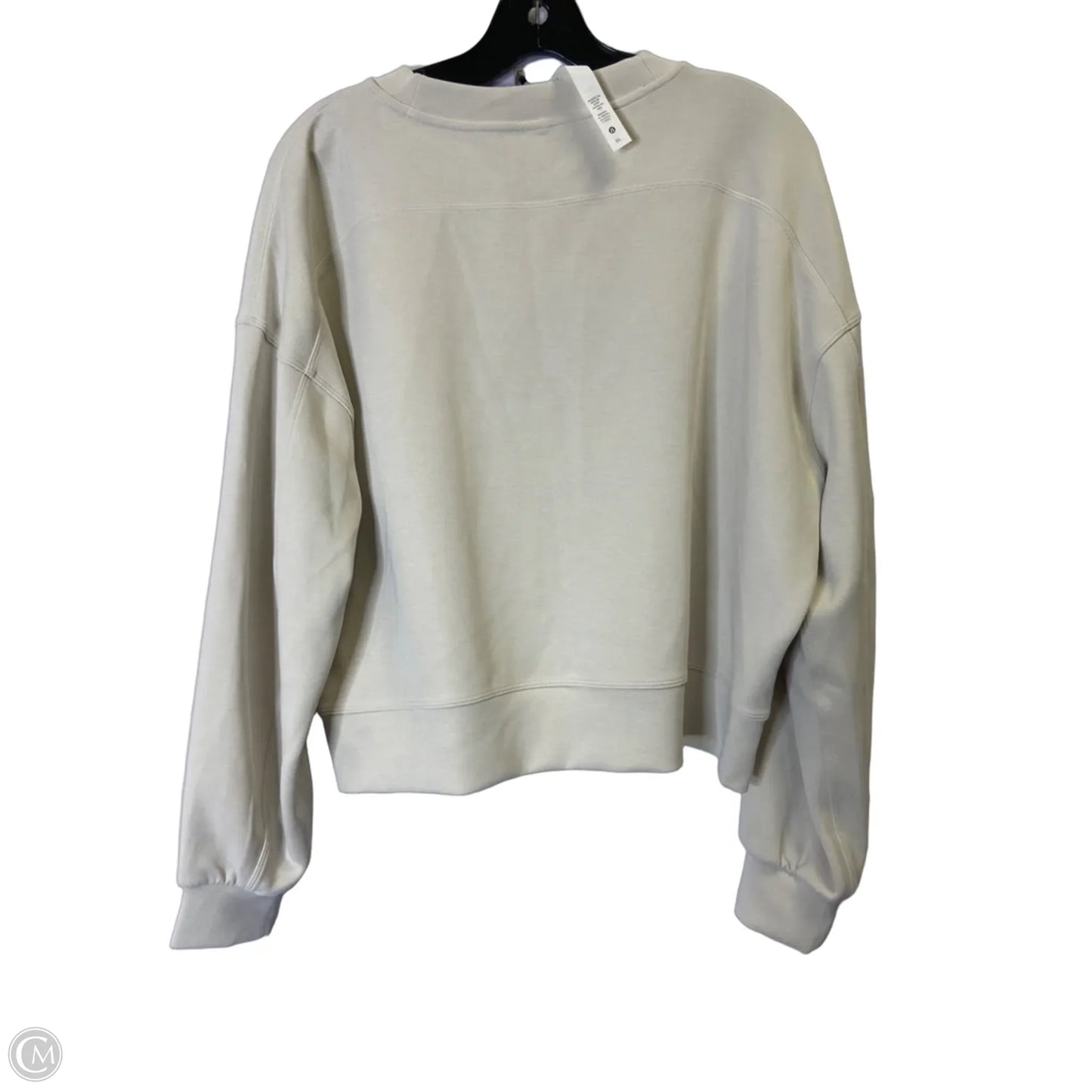 Athletic Sweatshirt Crewneck By Lululemon In Cream, Size: 10