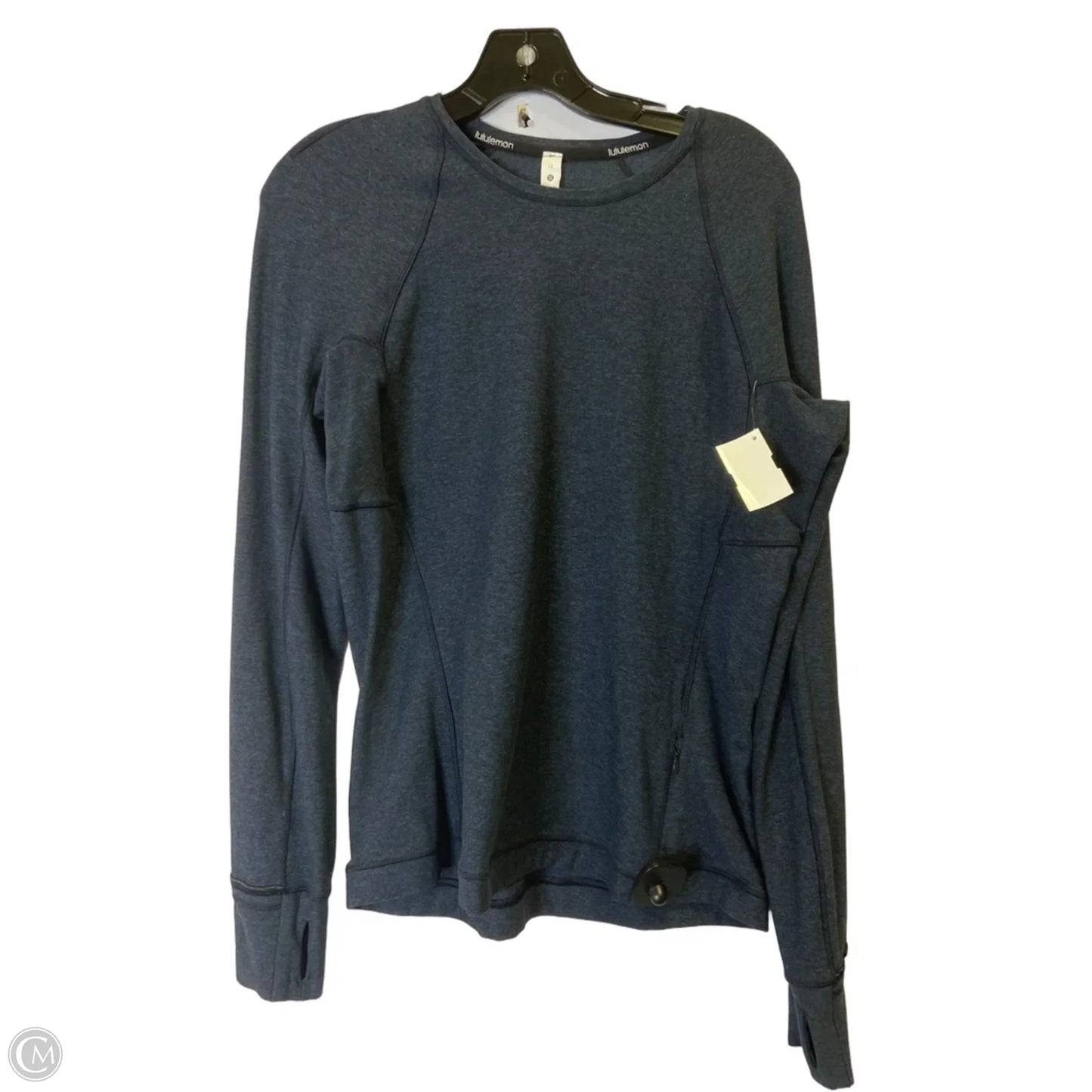 Athletic Top Long Sleeve Crewneck By Lululemon In Navy, Size: 12