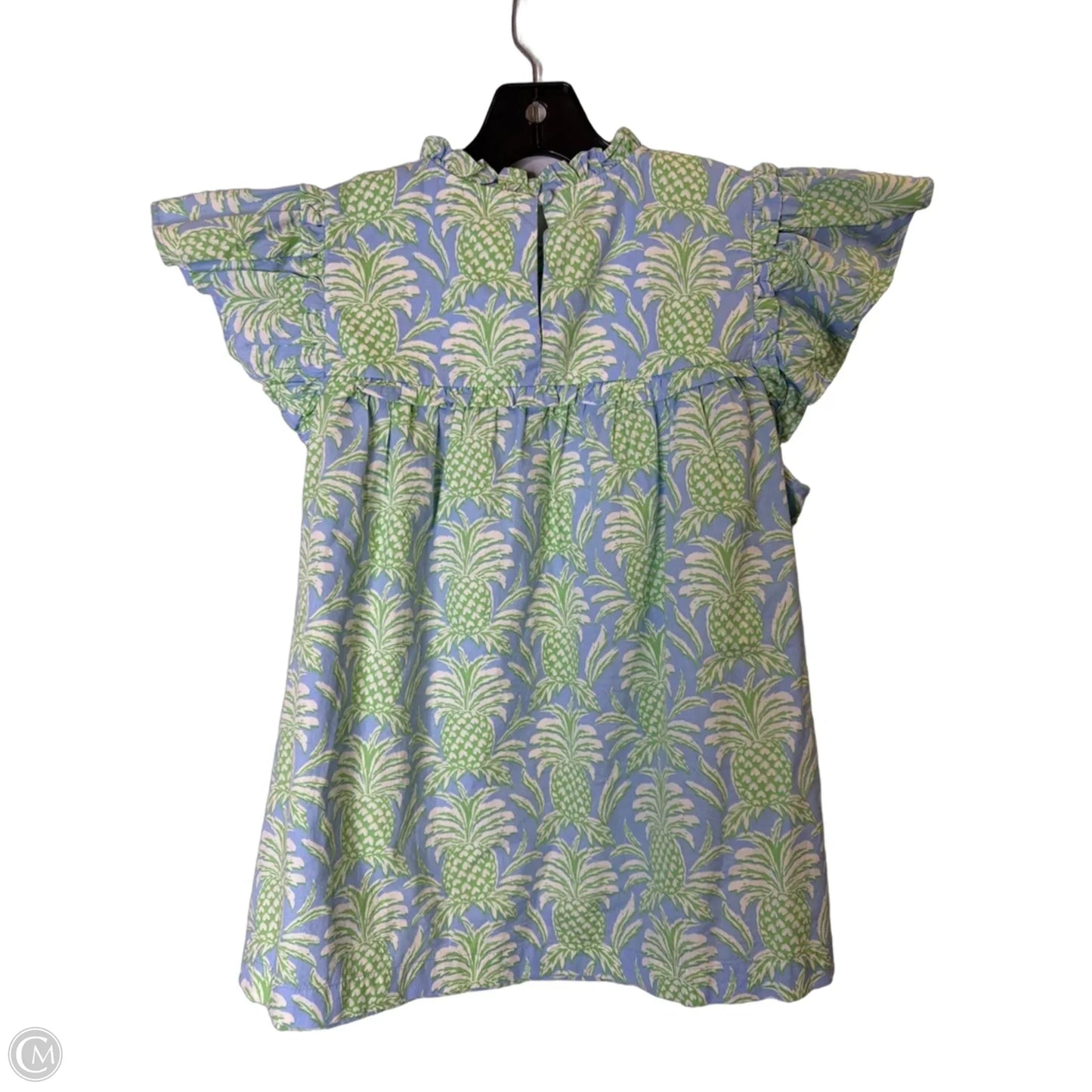 Top Short Sleeve By Crown And Ivy In Blue & Green, Size: S