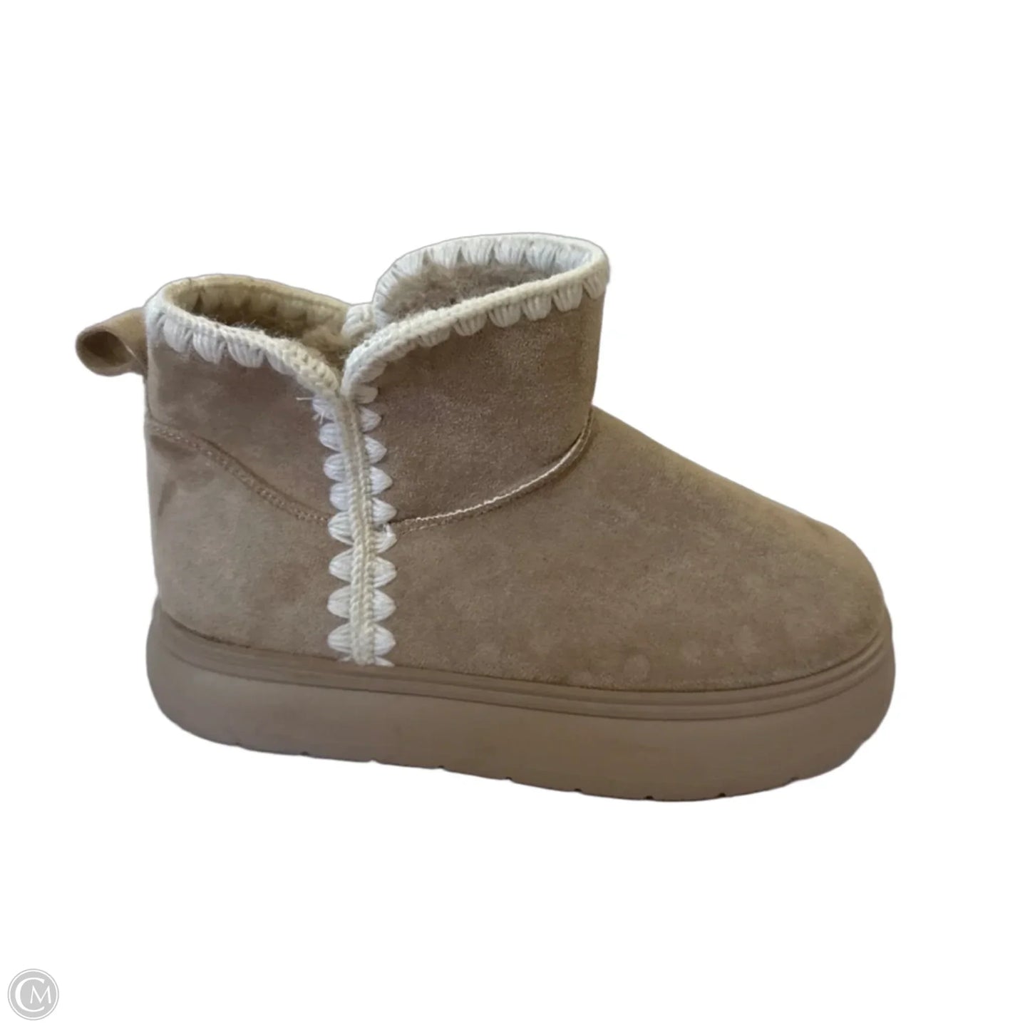 Boots Ankle Flats By Cato In Cream, Size: 7