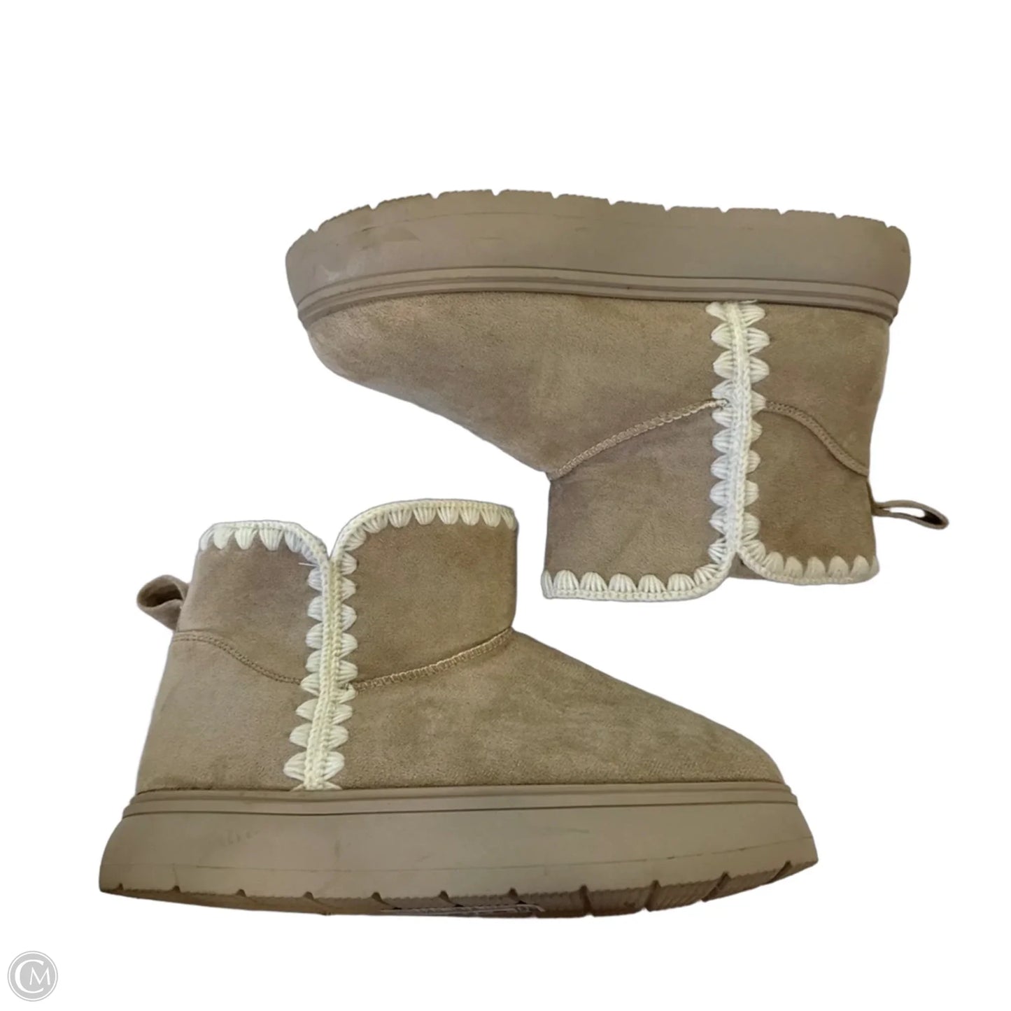 Boots Ankle Flats By Cato In Cream, Size: 7