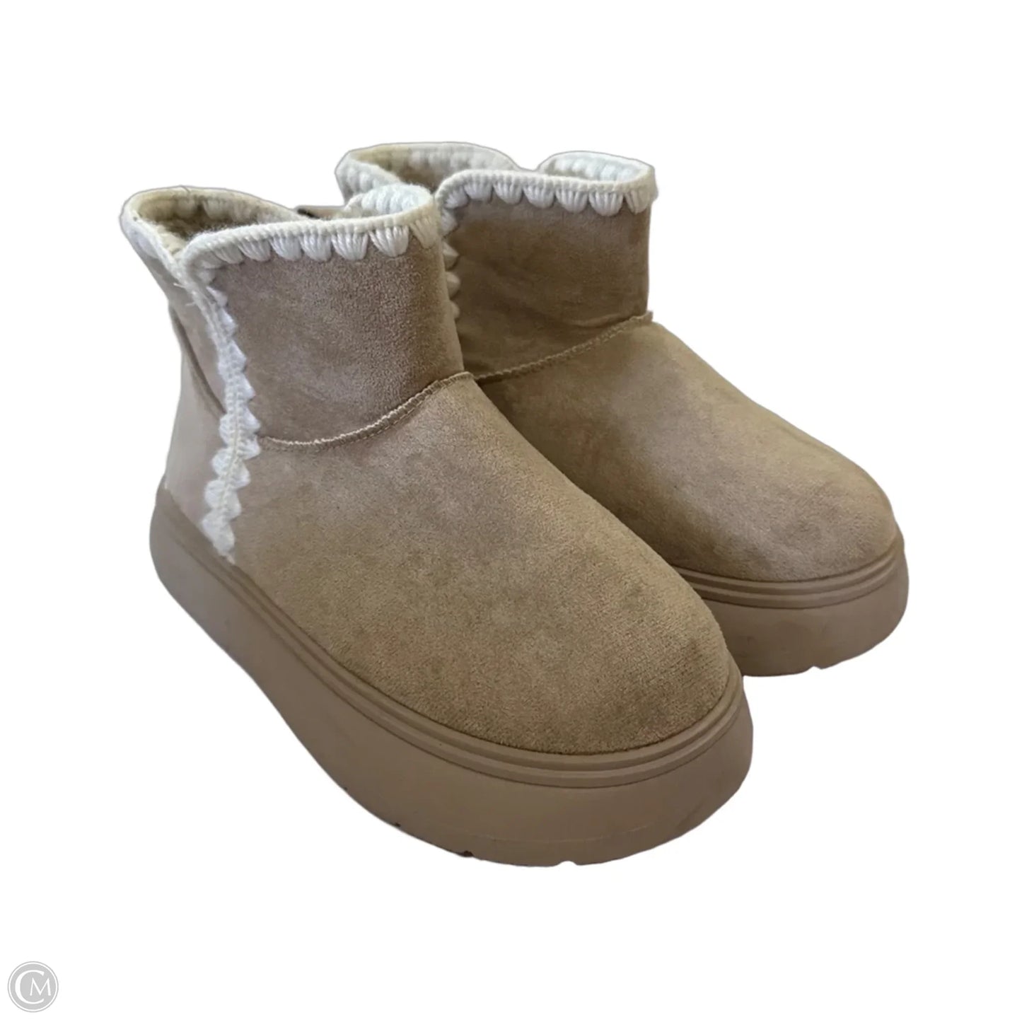 Boots Ankle Flats By Cato In Cream, Size: 7