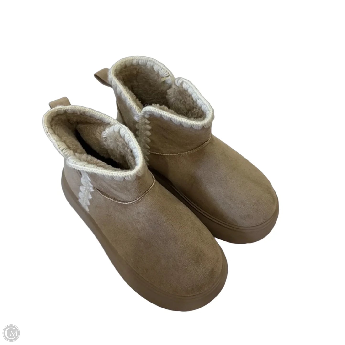 Boots Ankle Flats By Cato In Cream, Size: 7