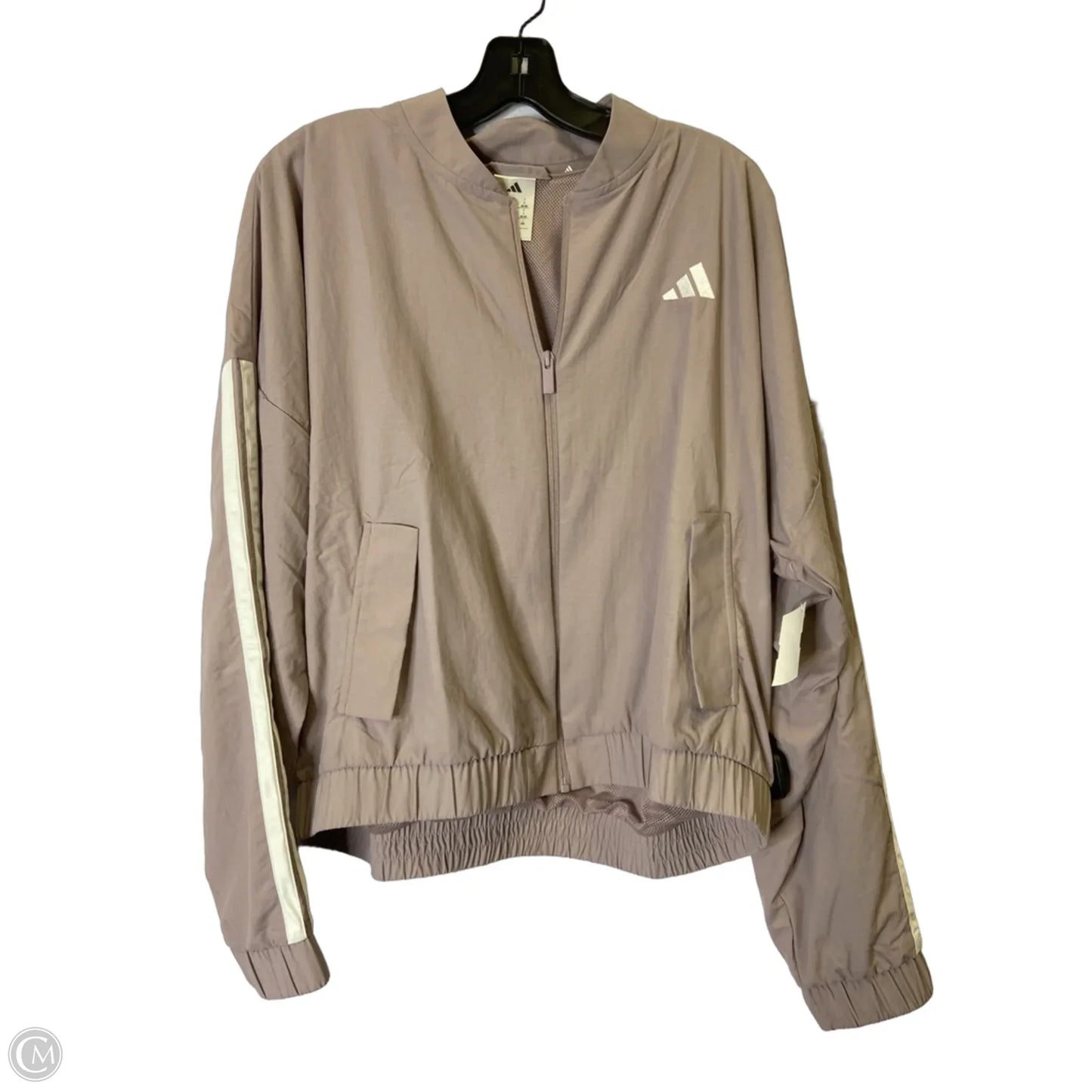 Athletic Jacket By Adidas In Purple, Size: L