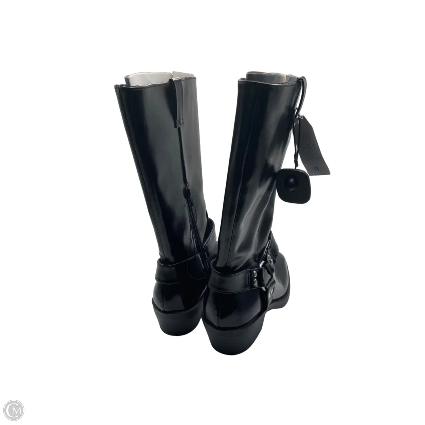 Boots Knee Heels By Time And Tru In Black, Size: 11