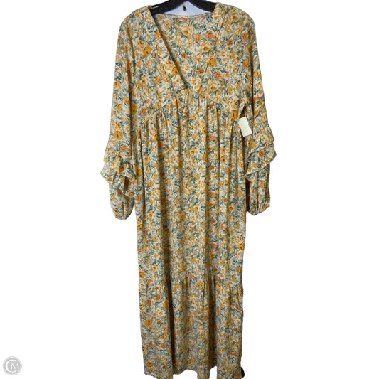 Dress Casual Maxi By Shein In Floral Print, Size: L