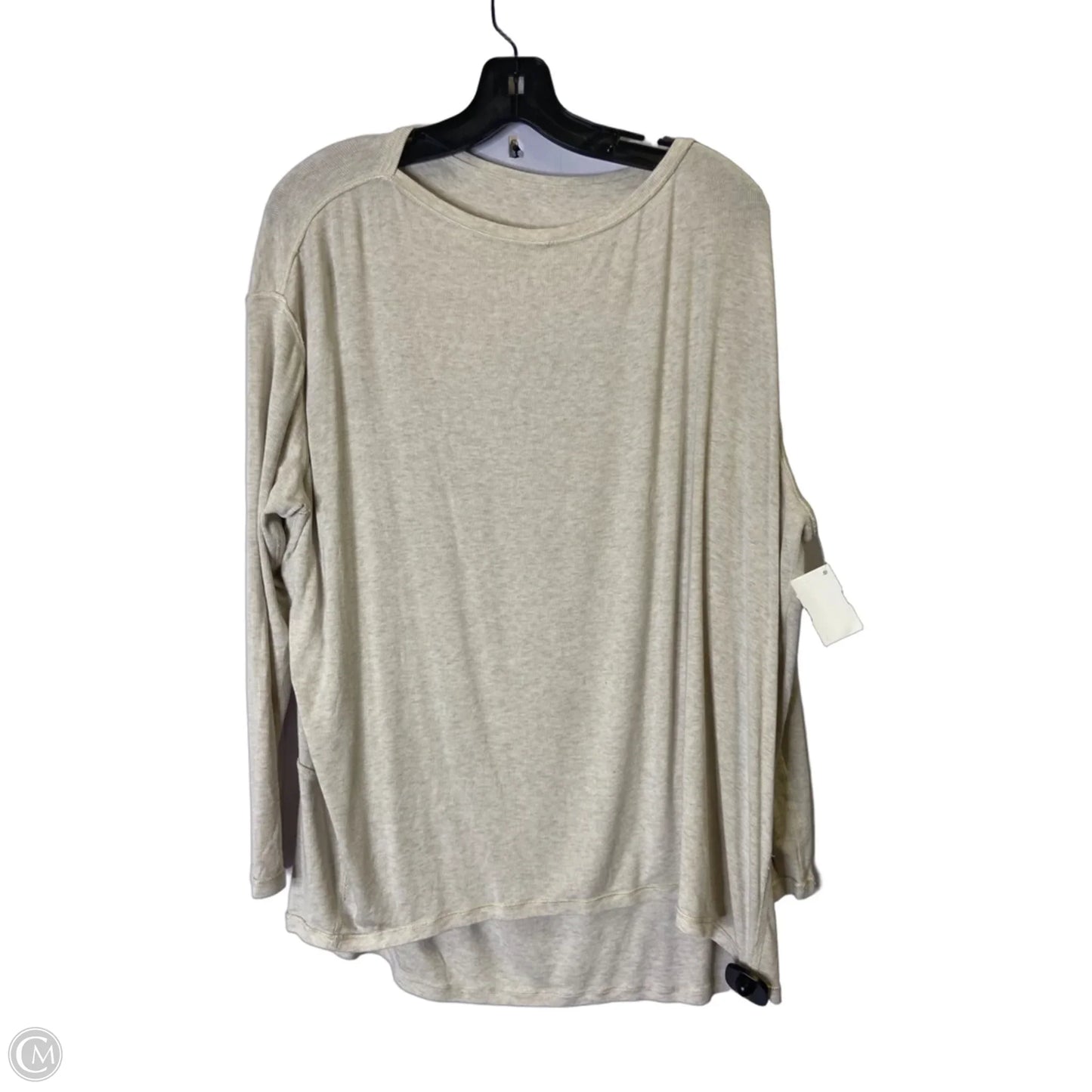 Athletic Top Long Sleeve Crewneck By Lululemon In Cream, Size: L