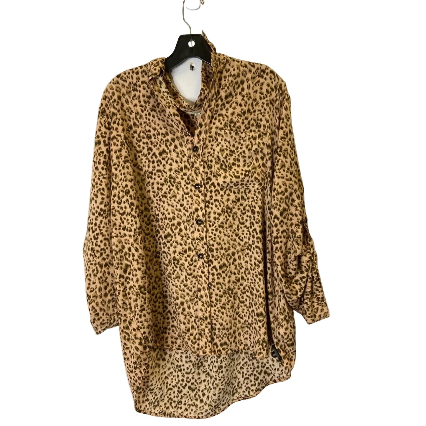 Blouse Long Sleeve By Umgee In Animal Print, Size: 1x