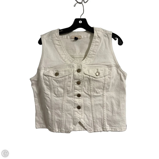 Vest Other By Universal Thread In White Denim, Size: M