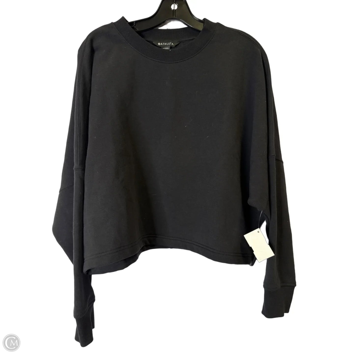 Athletic Sweatshirt Crewneck By Athleta In Black, Size: L