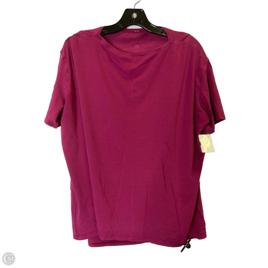 Athletic Top Short Sleeve By Lululemon In Purple, Size: L