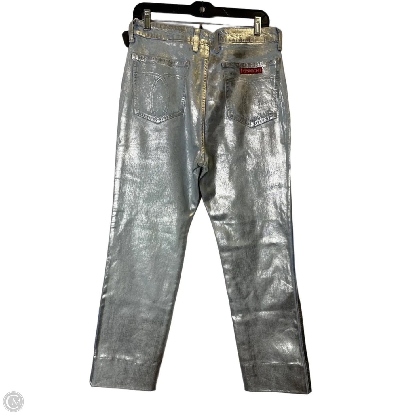 Jeans Straight By Johnny Was In Silver, Size: 8