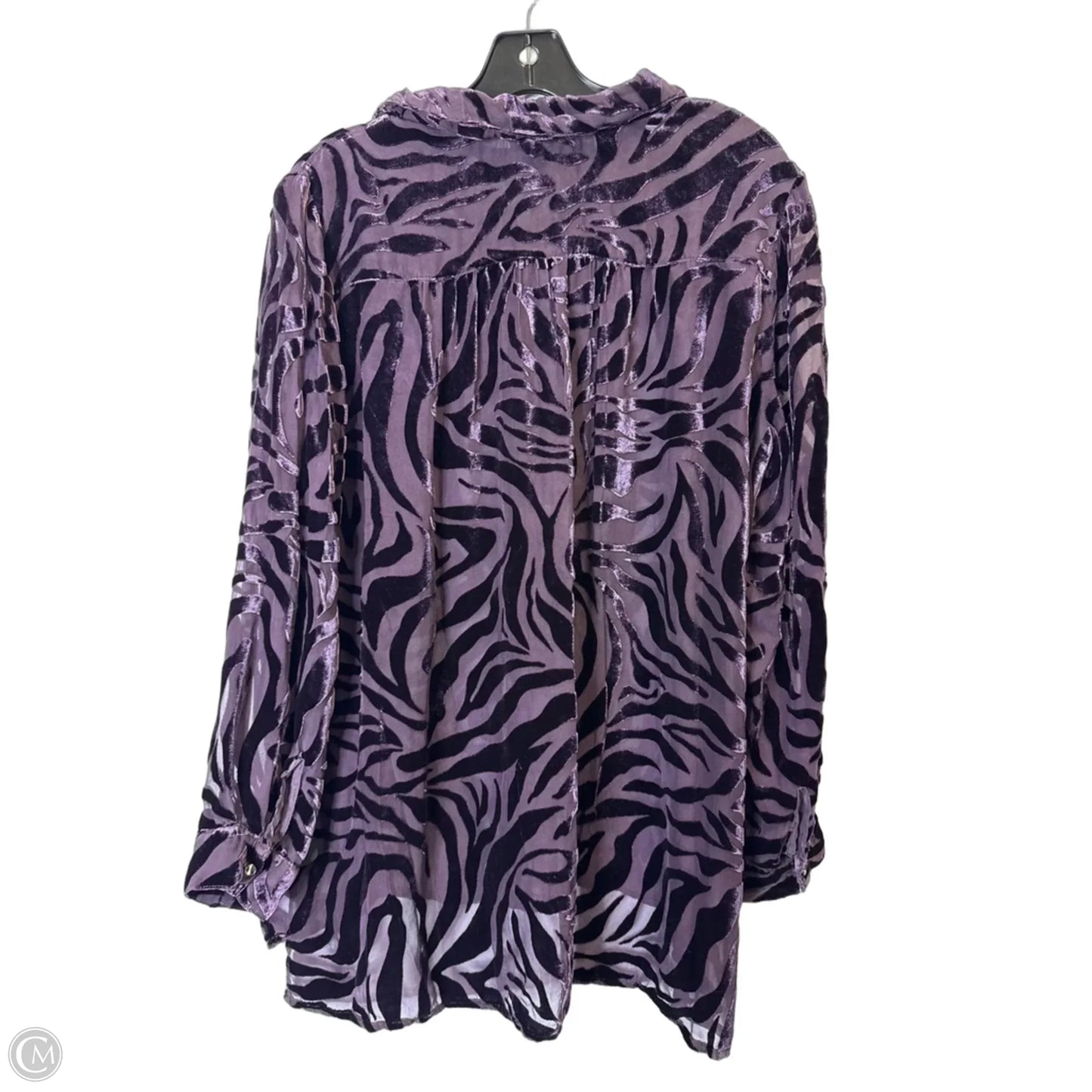 Top Long Sleeve By Johnny Was In Purple, Size: M
