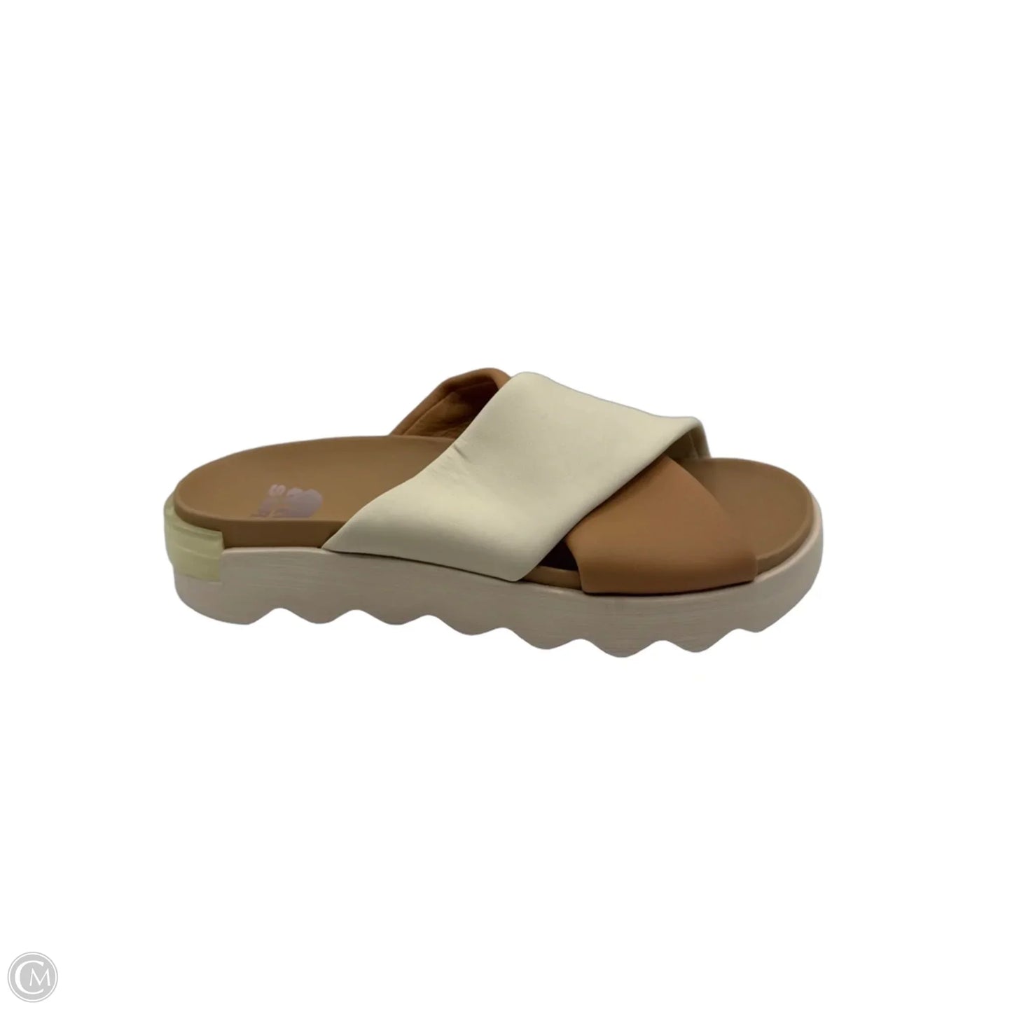 Sandals Heels Platform By Sorel In Cream & Tan, Size: 9