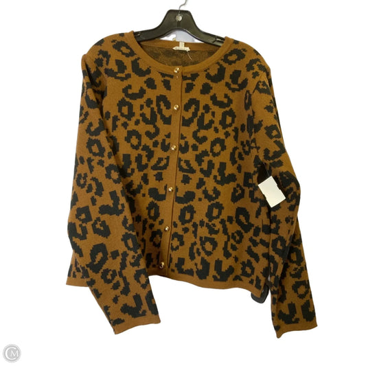 Sweater Cardigan By Jodifl In Animal Print, Size: L