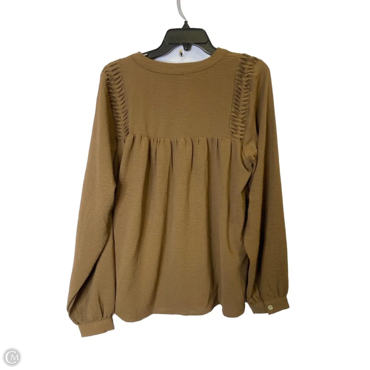 Top Long Sleeve By Timing In Brown, Size: M