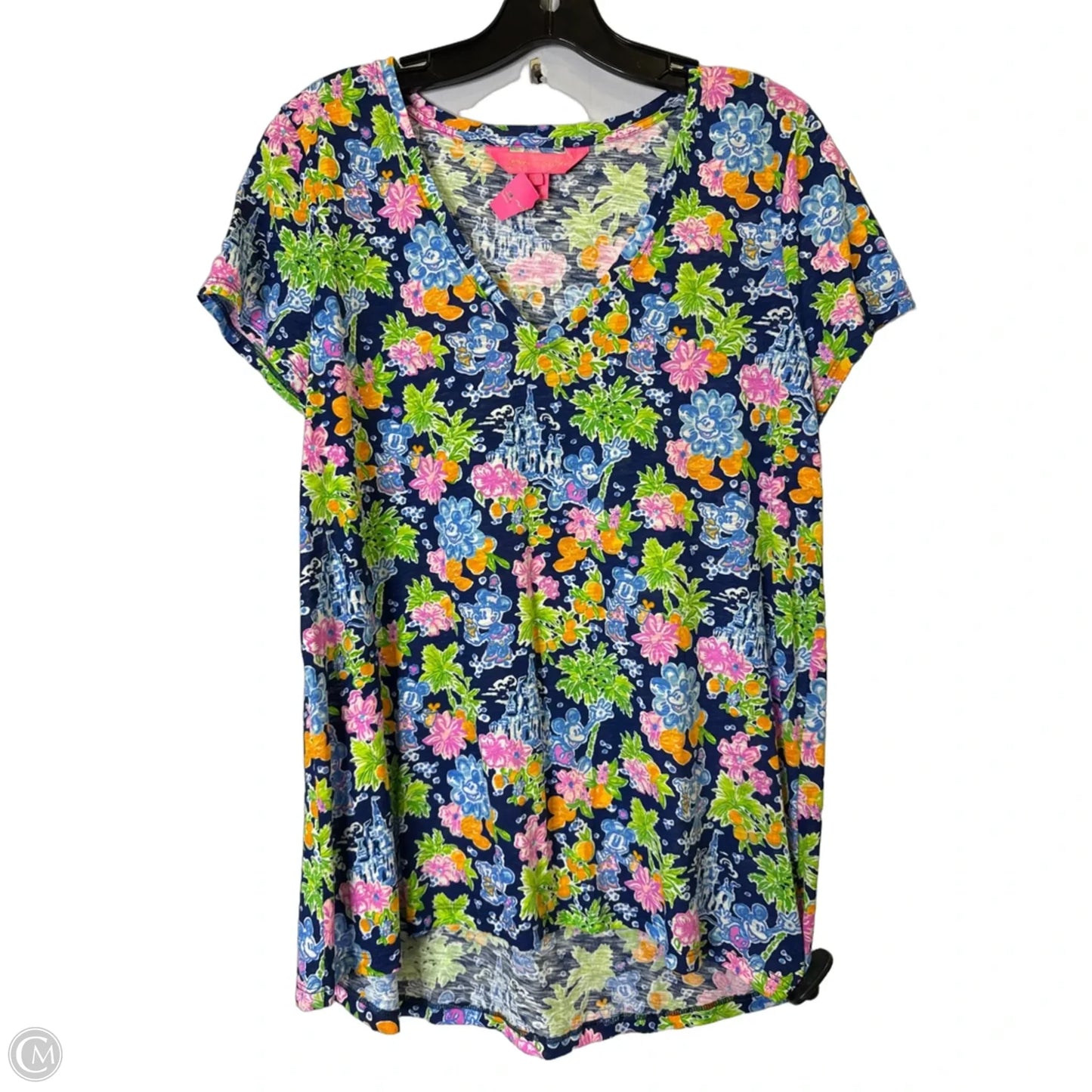 Top Short Sleeve By Lilly Pulitzer In Navy, Size: M
