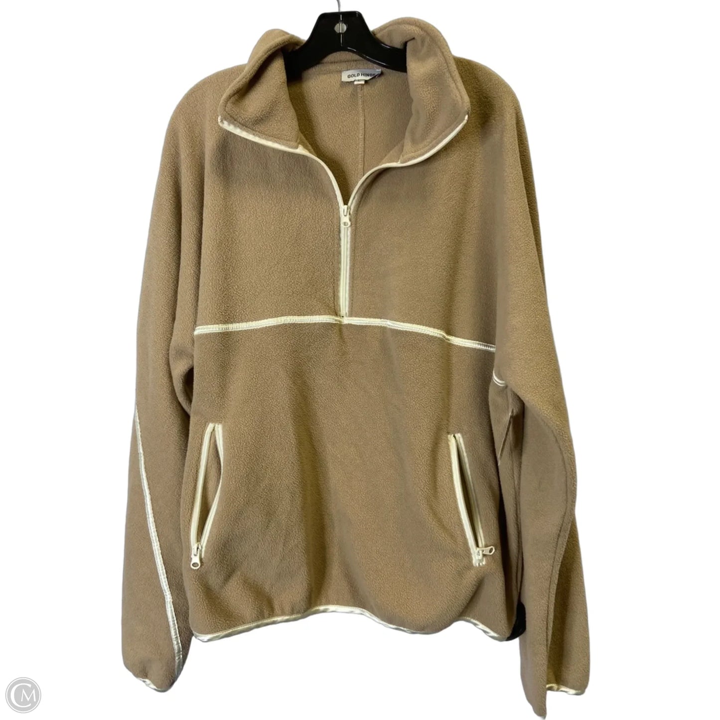 Sweatshirt Collar By Clothes Mentor In Brown, Size: L
