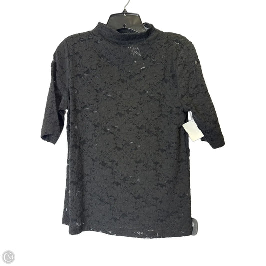 Top Short Sleeve By Loft In Black, Size: M