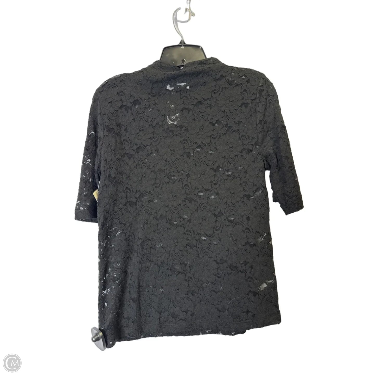 Top Short Sleeve By Loft In Black, Size: M