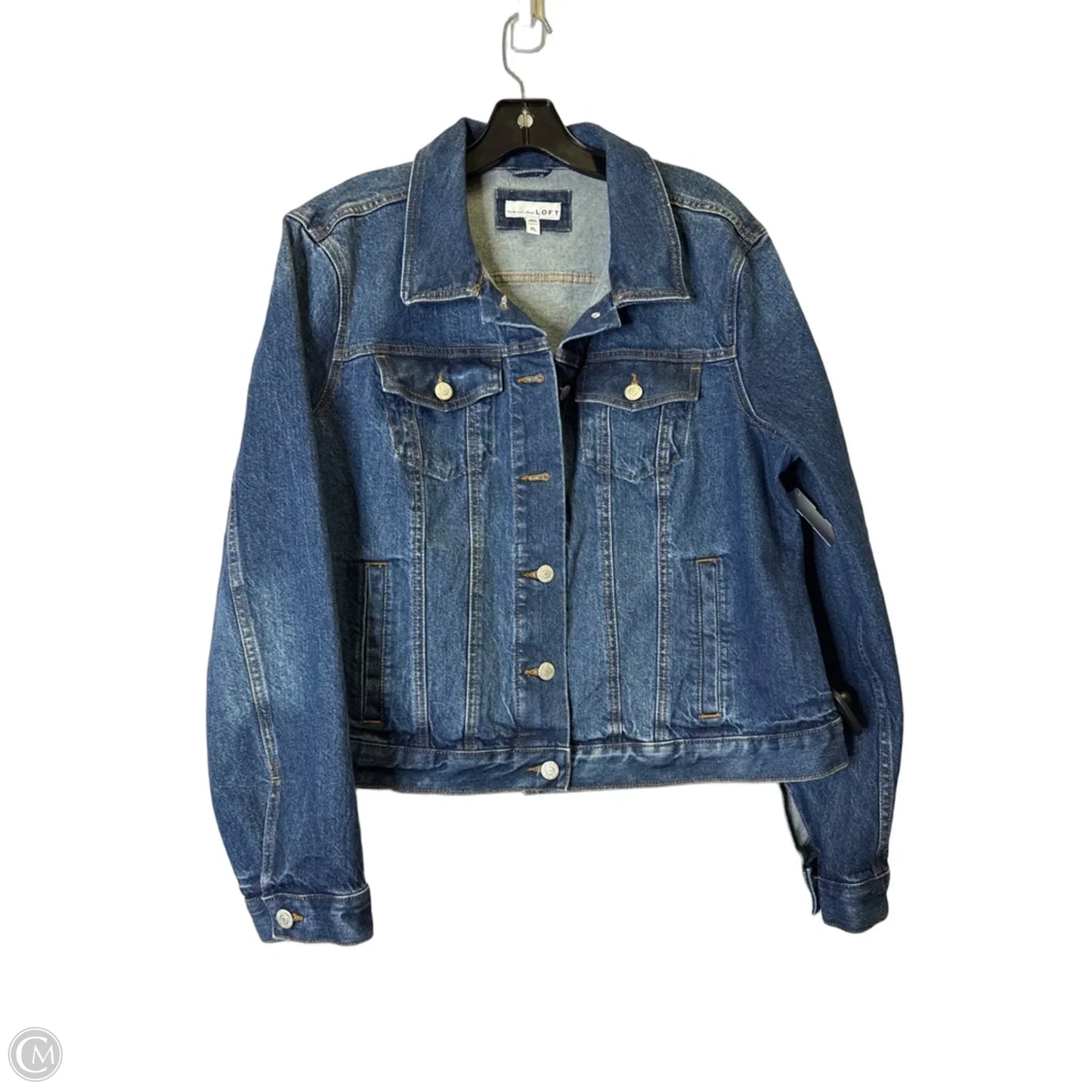 Jacket Denim By Loft In Blue Denim, Size: Xl