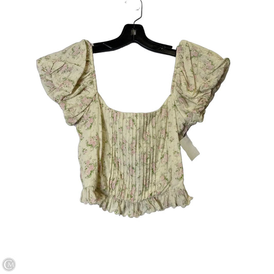 Top Short Sleeve By Altard State In Cream, Size: S