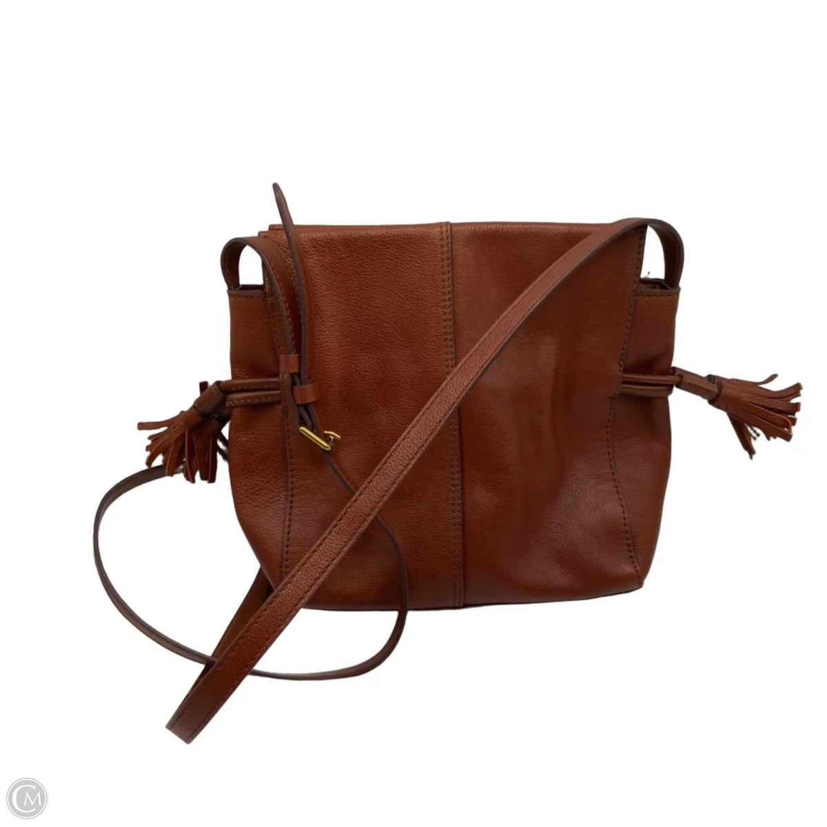 Crossbody Leather By Fossil, Size: Medium