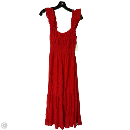 Dress Casual Midi By Abercrombie And Fitch In Red, Size: Sp