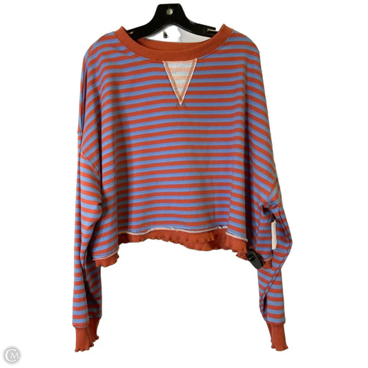 Top Long Sleeve By Dress Up In Blue & Red, Size: L