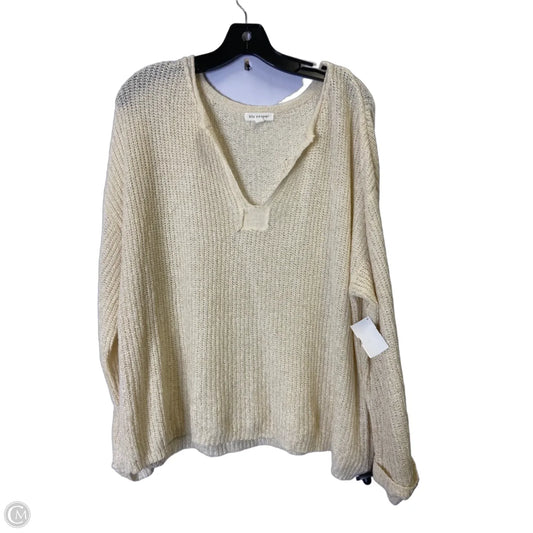 Sweater By Blu Pepper In Cream, Size: L