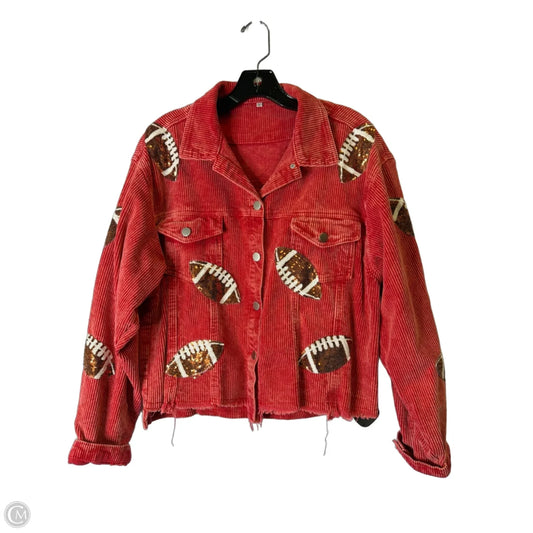 Jacket Shirt By Cmf In Red, Size: Xl