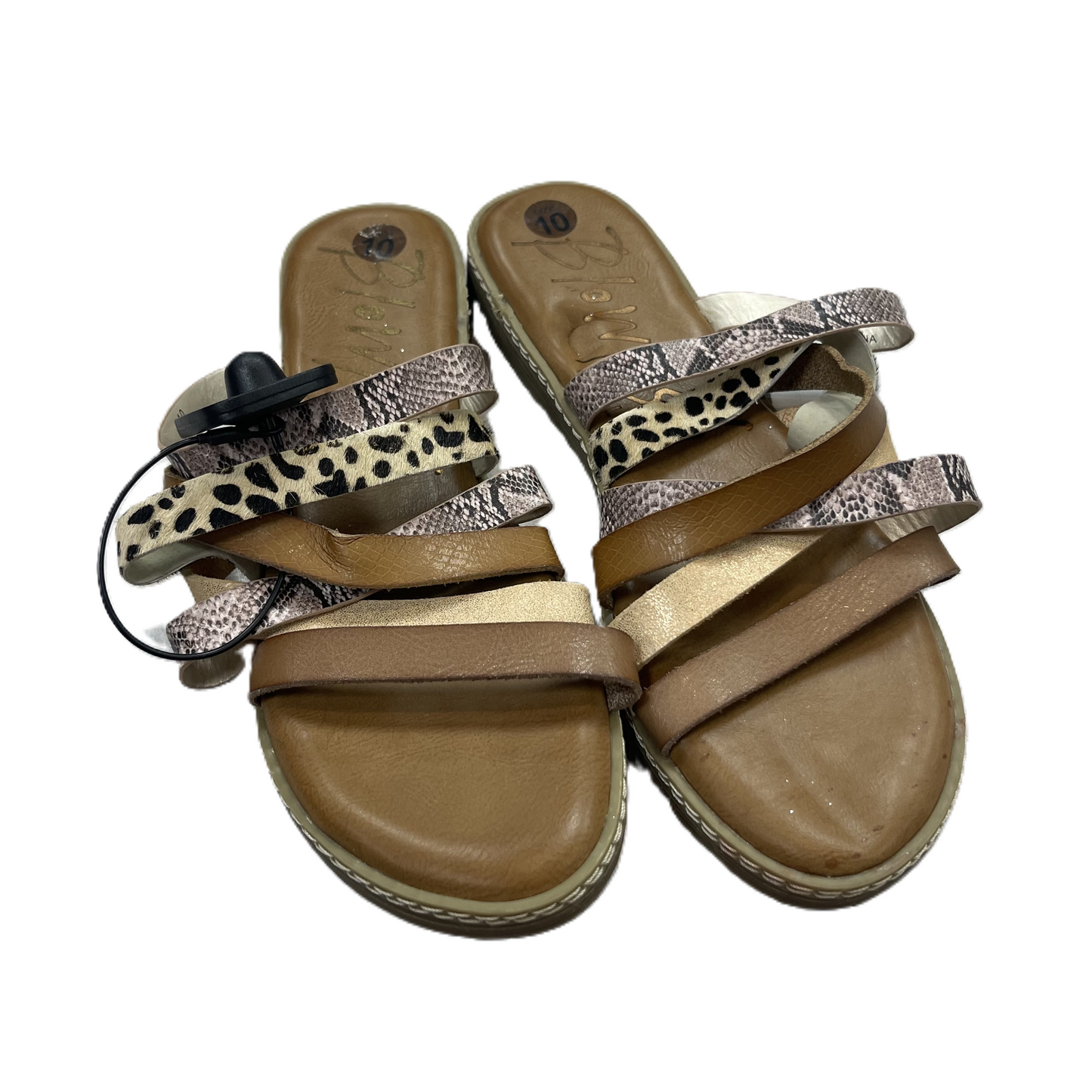 Animal Print Sandals Flats By Blowfish, Size: 10