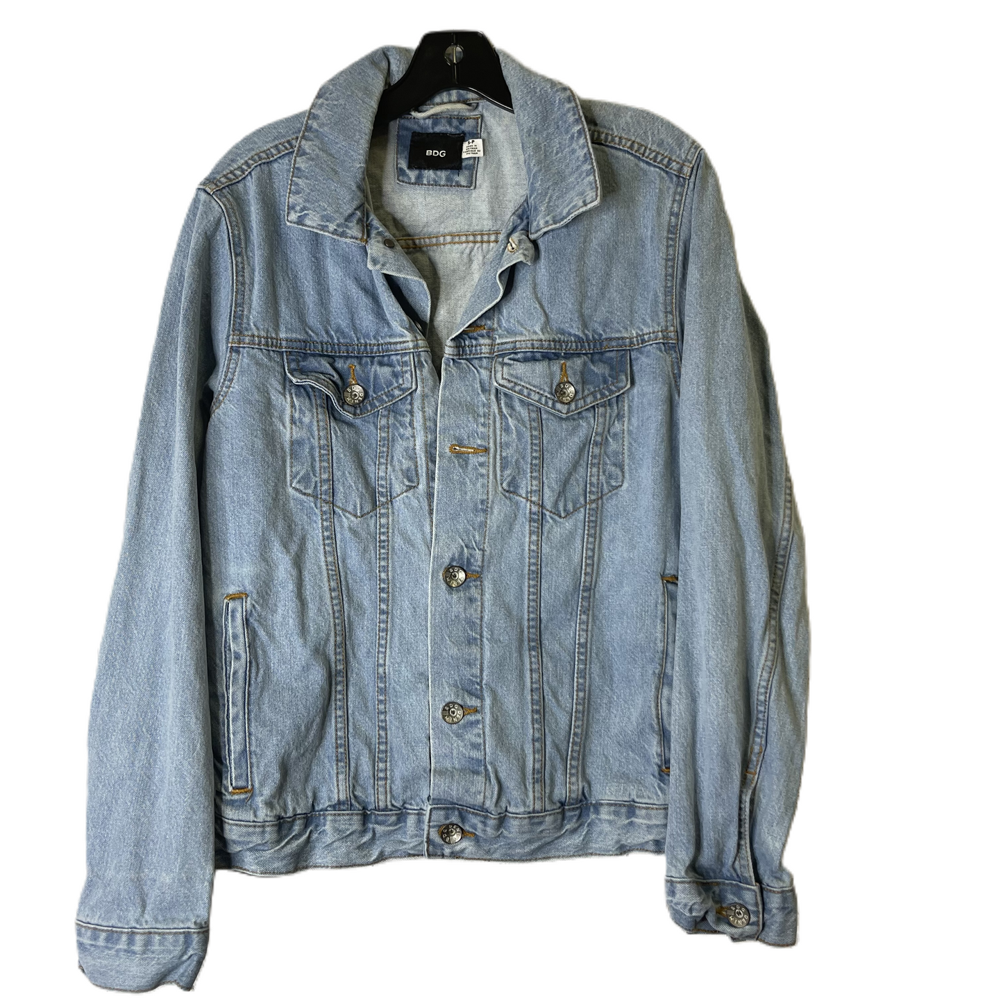 Blue Denim Jacket Denim By Bdg, Size: S